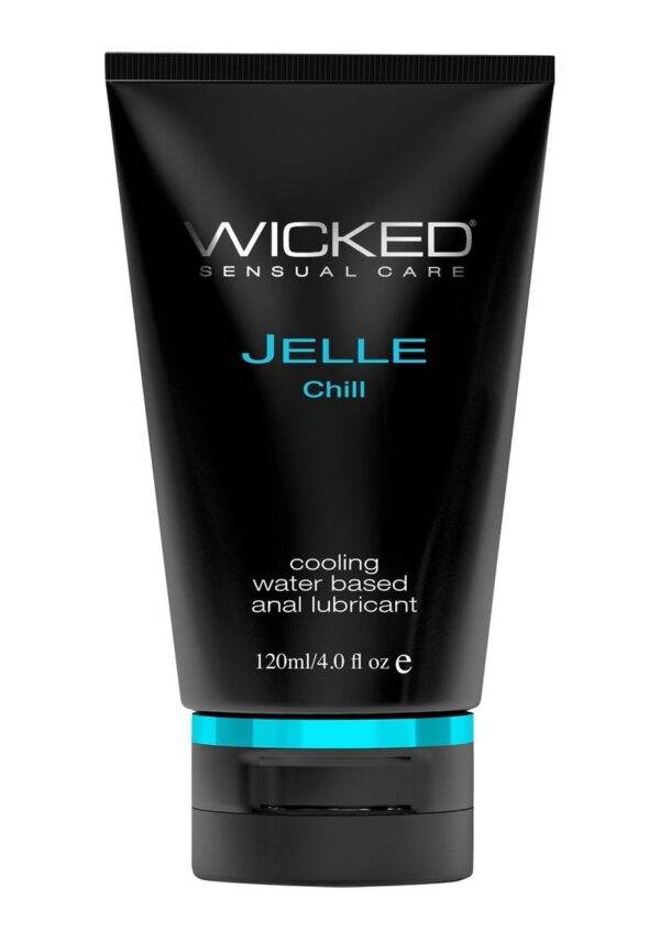 Wicked Jelle Chill Water Based Cooling Anal Gel Lubricant 4oz