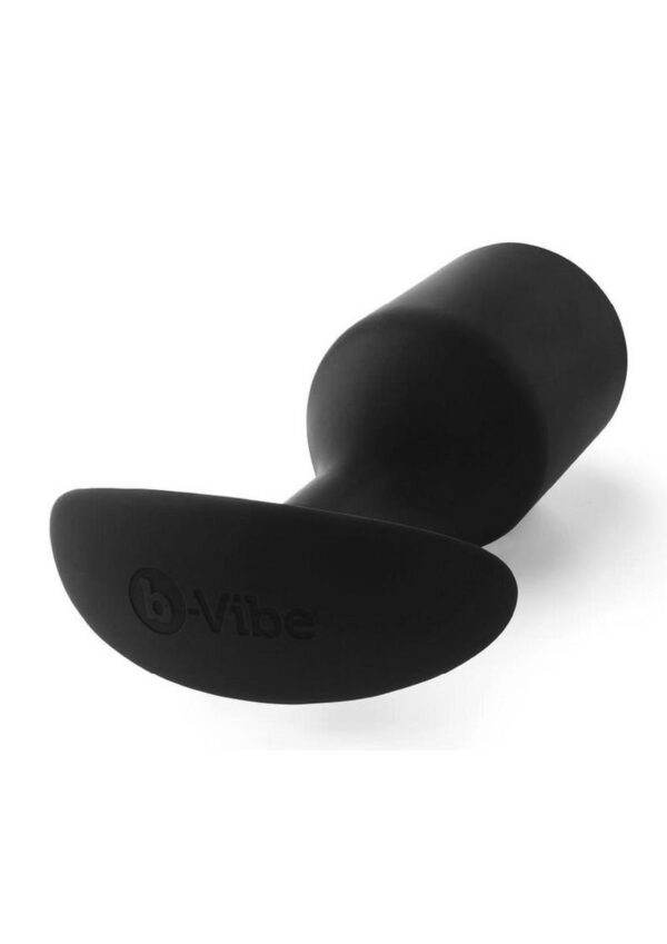 B-Vibe Snug Plug 5 Silicone Weighted Anal Plug - Black - Image 3