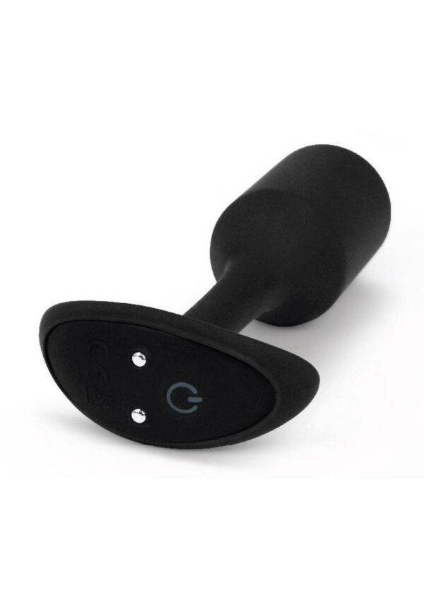 B-Vibe Vibrating Snug Plug 2 Rechargeable Silicone Anal Plug - Black - Image 3