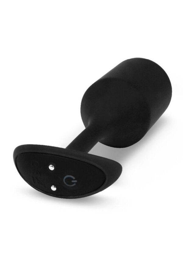 B-Vibe Vibrating Snug Plug 4 Rechargeable Silicone Anal Plug - Black - Image 3