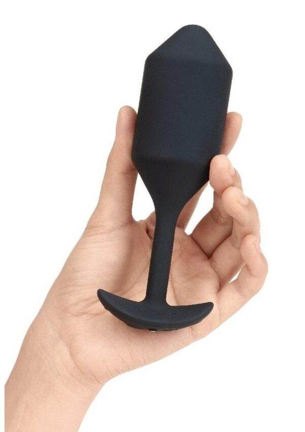 B-Vibe Vibrating Snug Plug 4 Rechargeable Silicone Anal Plug - Black - Image 4