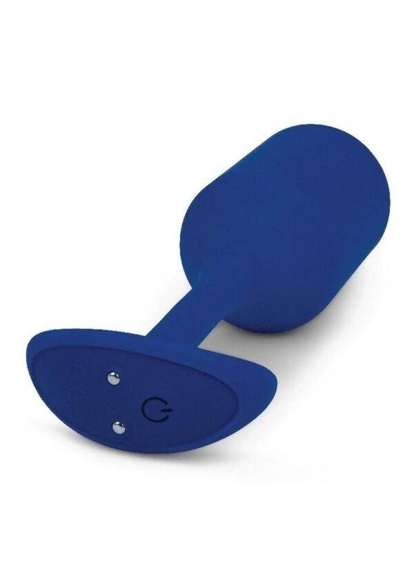 B-Vibe Vibrating Snug Plug 4 Rechargeable Silicone Anal Plug - Navy - Image 3