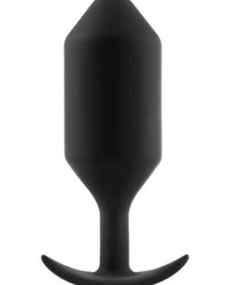 B-Vibe Snug Plug 6 Silicone Weighted Anal Plug - Black