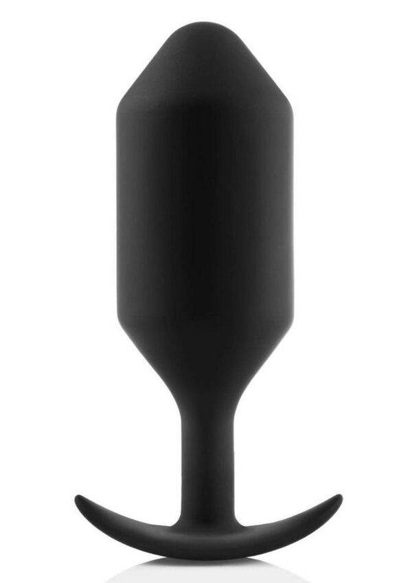 B-Vibe Snug Plug 6 Silicone Weighted Anal Plug - Black