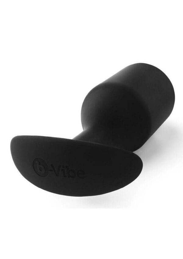 B-Vibe Snug Plug 6 Silicone Weighted Anal Plug - Black - Image 3
