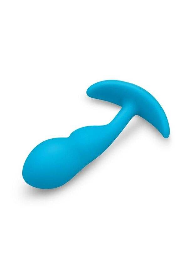 B-Vibe P-Spot Rechargeable Silicone Snug Plug with Remote Control 95g - Blue - Image 3
