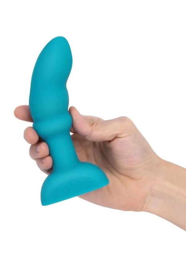 B-Vibe Remote Control Rimming P-Spot Rechargeable Silicone Plug - Teal - Image 4