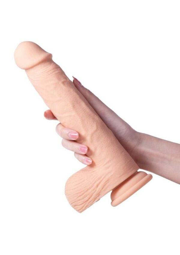 Kenzo App Controlled Big Realistic Thrusting Rechargeable Silicone Dildo  9.5 In - Caramel - Image 3