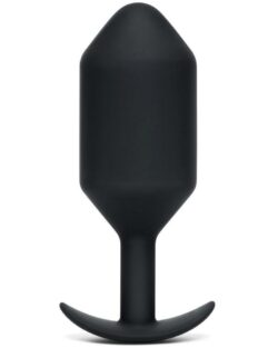 B-Vibe Snug Plug 7 Silicone Weighted Anal Plug - Black